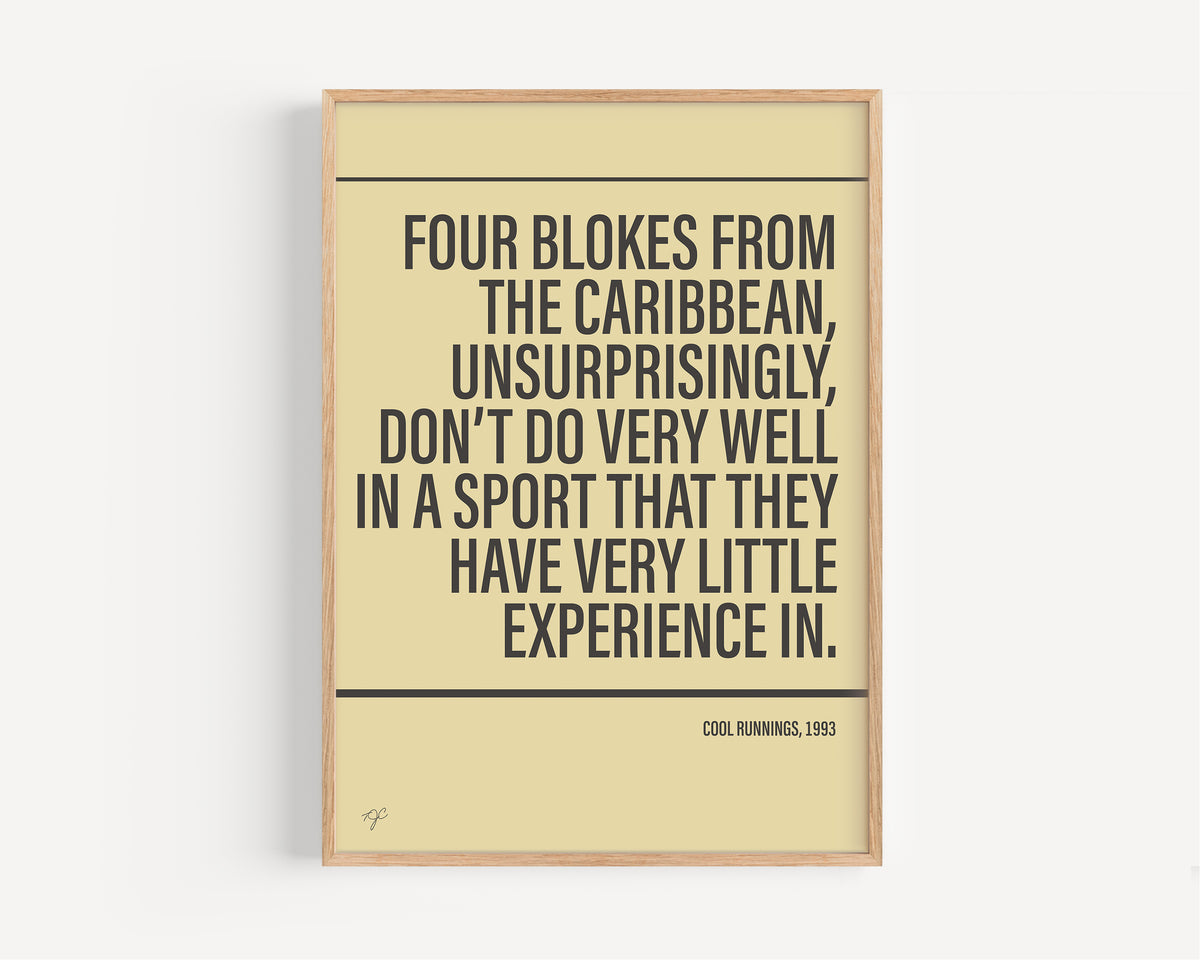 Cool Runnings Alternative TV and Film Print | UK Wall Art