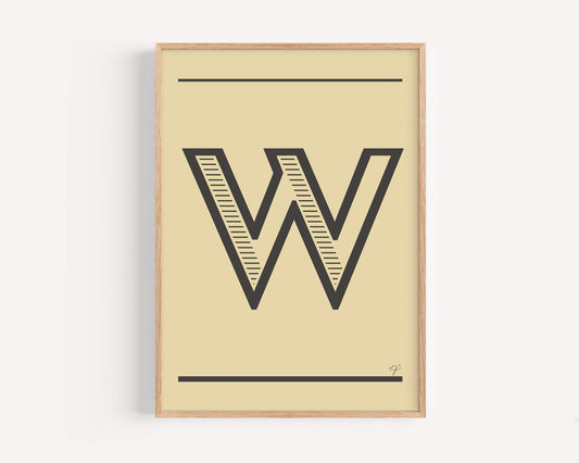 "W" – The Alphabet Print Collection