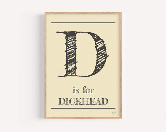 D is for... Alphabet Wall Art Print