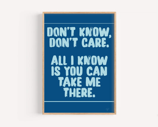 Slide Away Oasis poster print