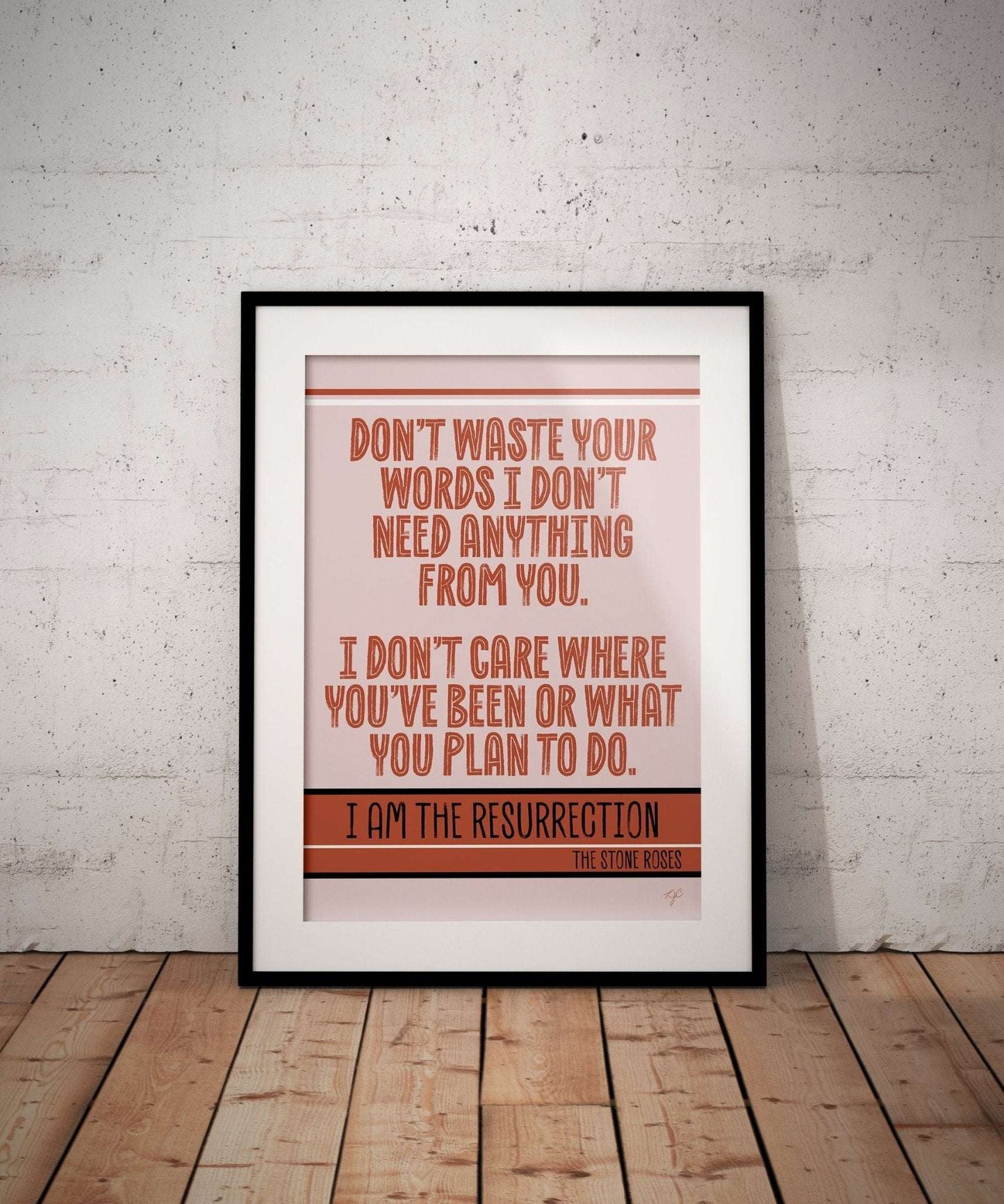  I am the Resurrection print - Don't Waste your Words - Striped Circle