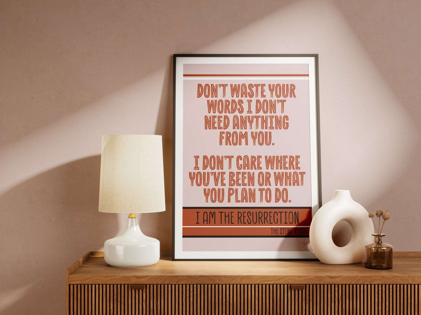  I am the Resurrection print - Don't Waste your Words - Striped Circle