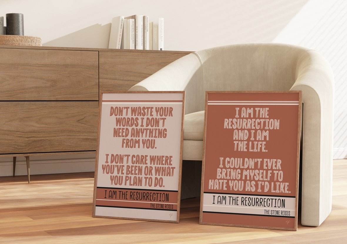  I am the Resurrection print - Don't Waste your Words - Striped Circle