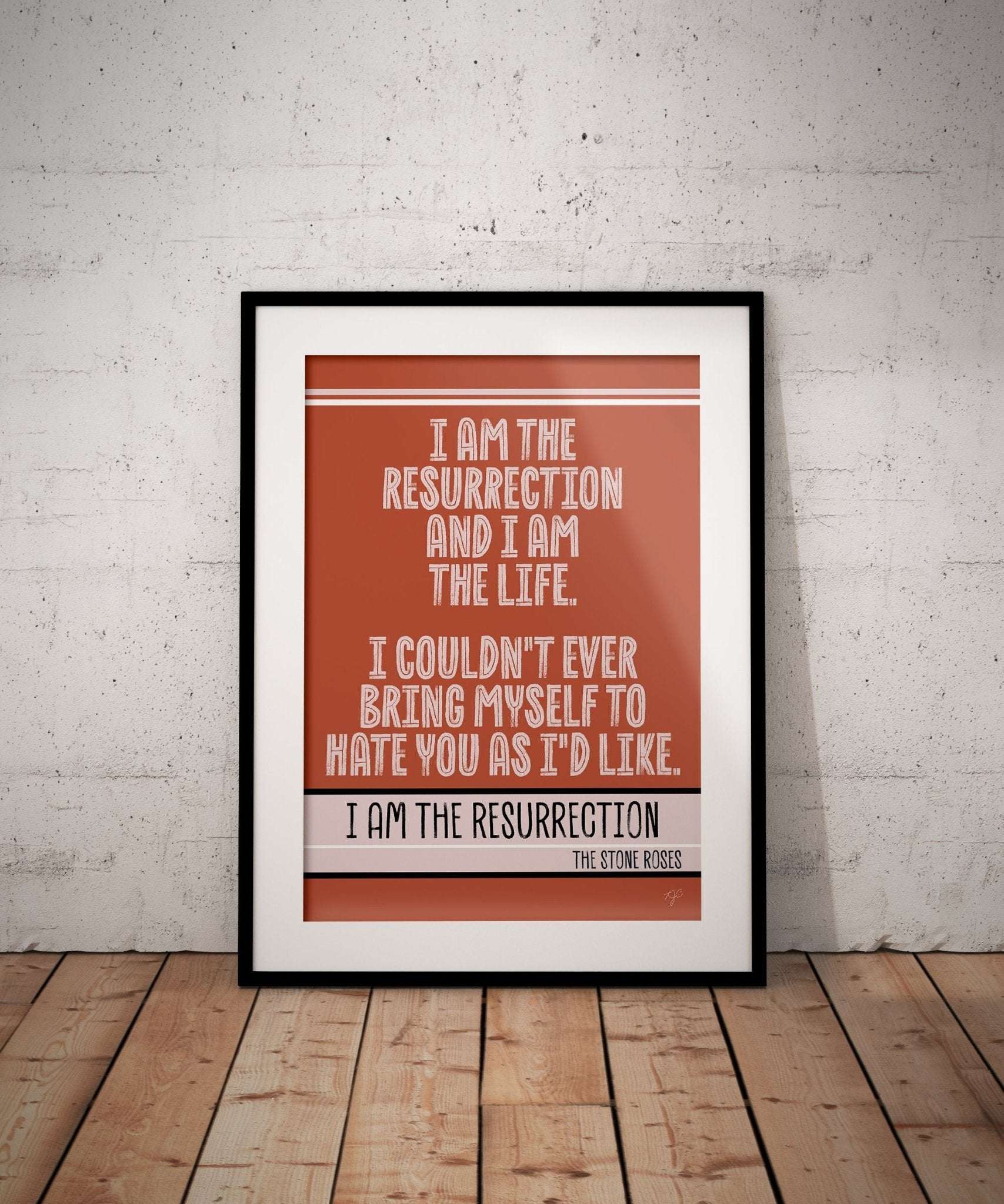 I am the Resurrection print - The Stone Roses - Striped Circle