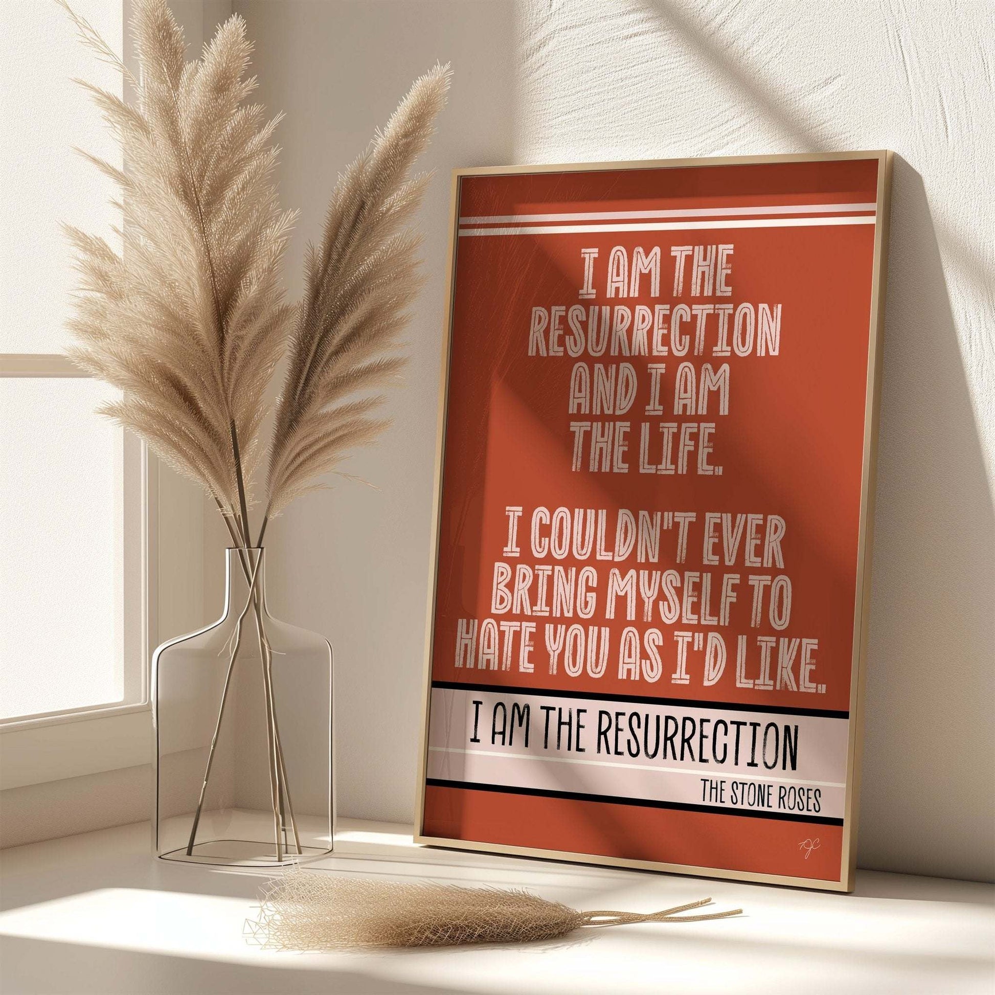 I am the Resurrection print - The Stone Roses - Striped Circle
