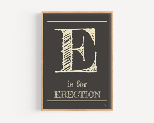 E is for... Alphabet Wall Art Print