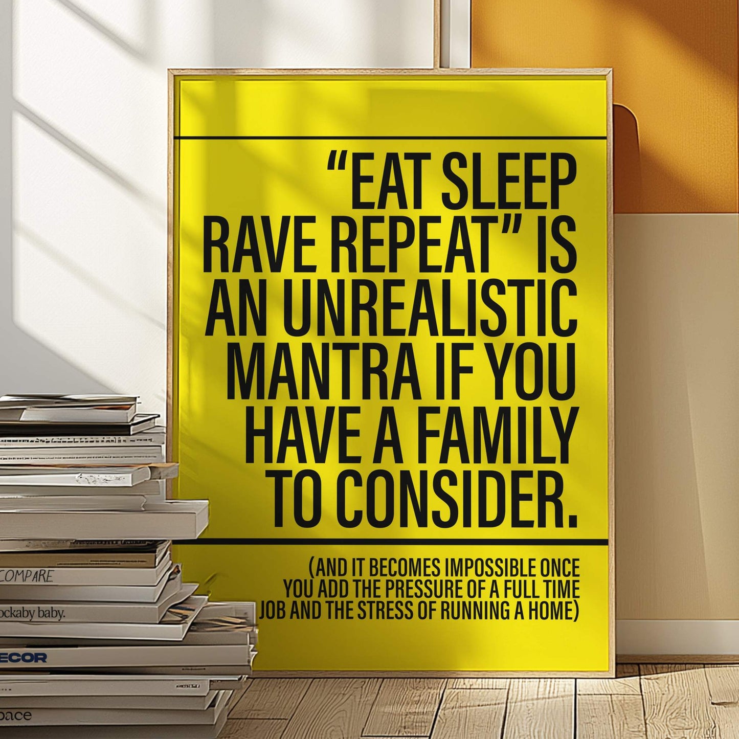 Eat Sleep Rave Repeat - Framed Print