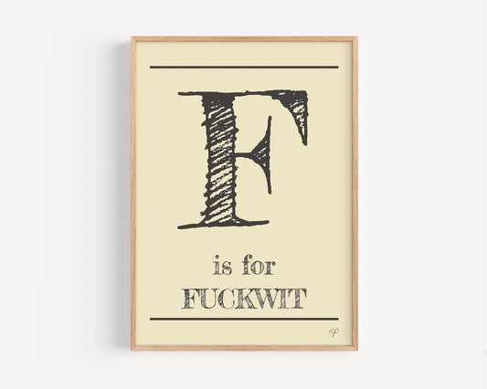 F is for... Alphabet Wall Art Print