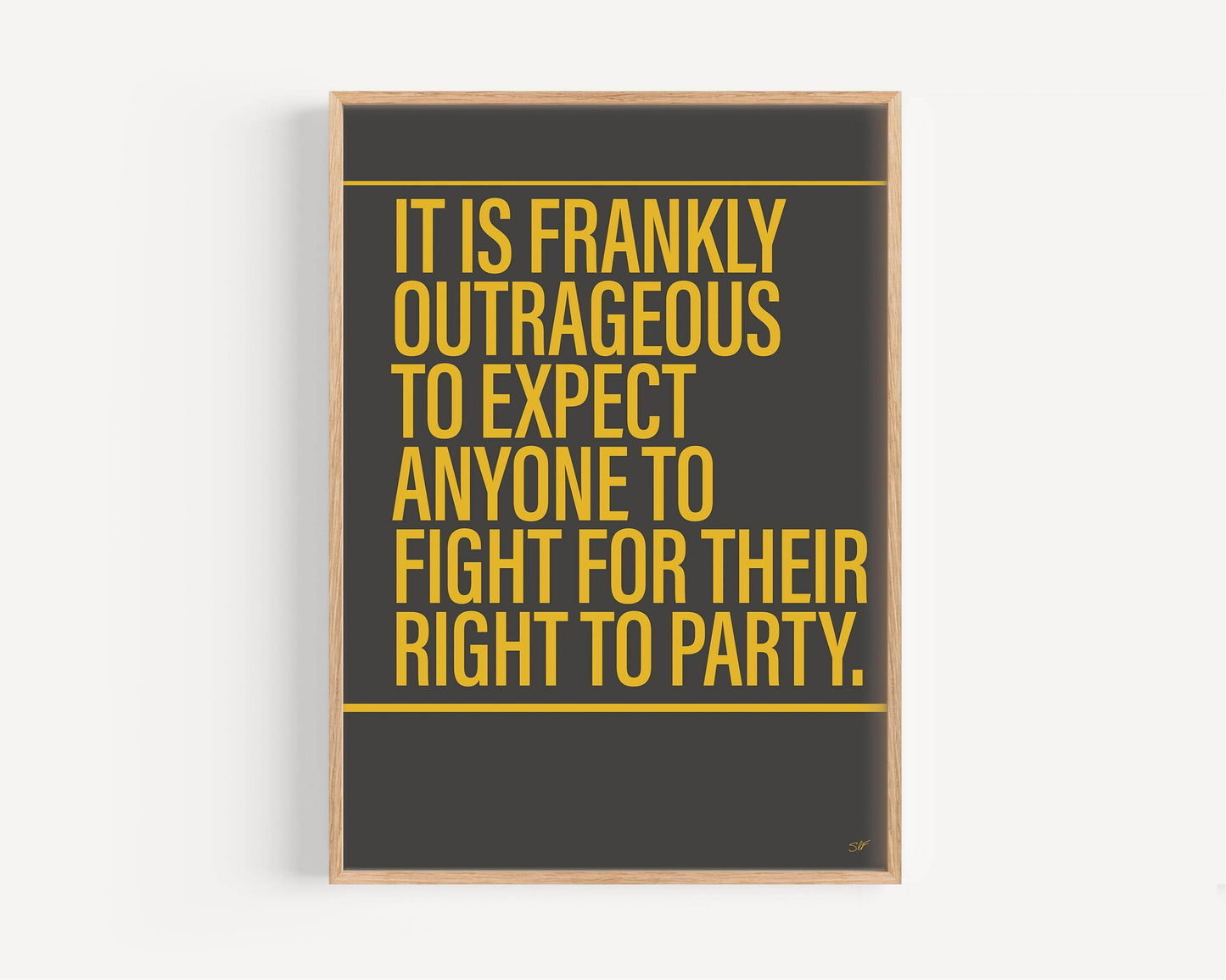 Fight for the Right Alternative Lyrics Music Print | UK Wall Art