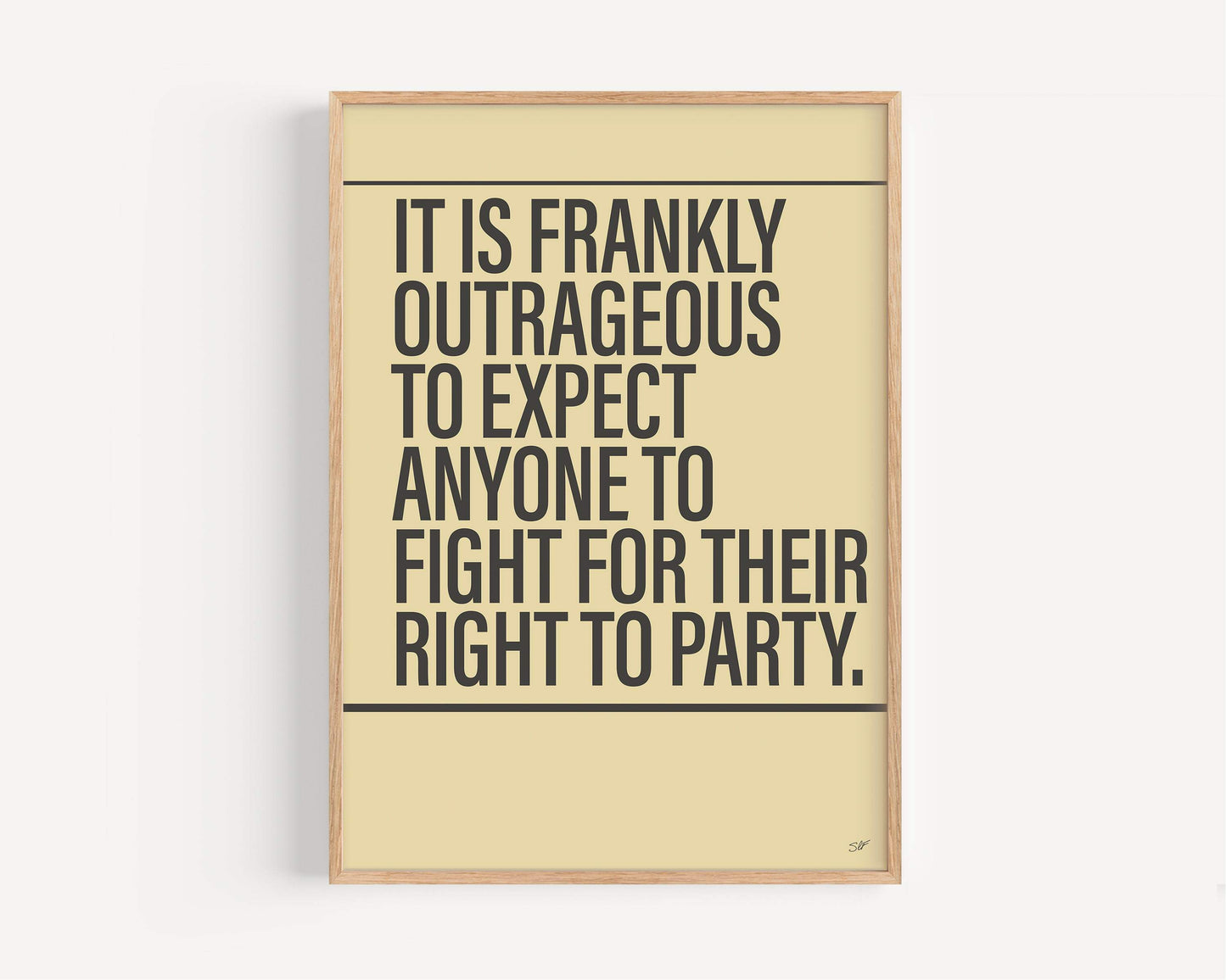 Fight for the Right Alternative Lyrics Music Print | UK Wall Art