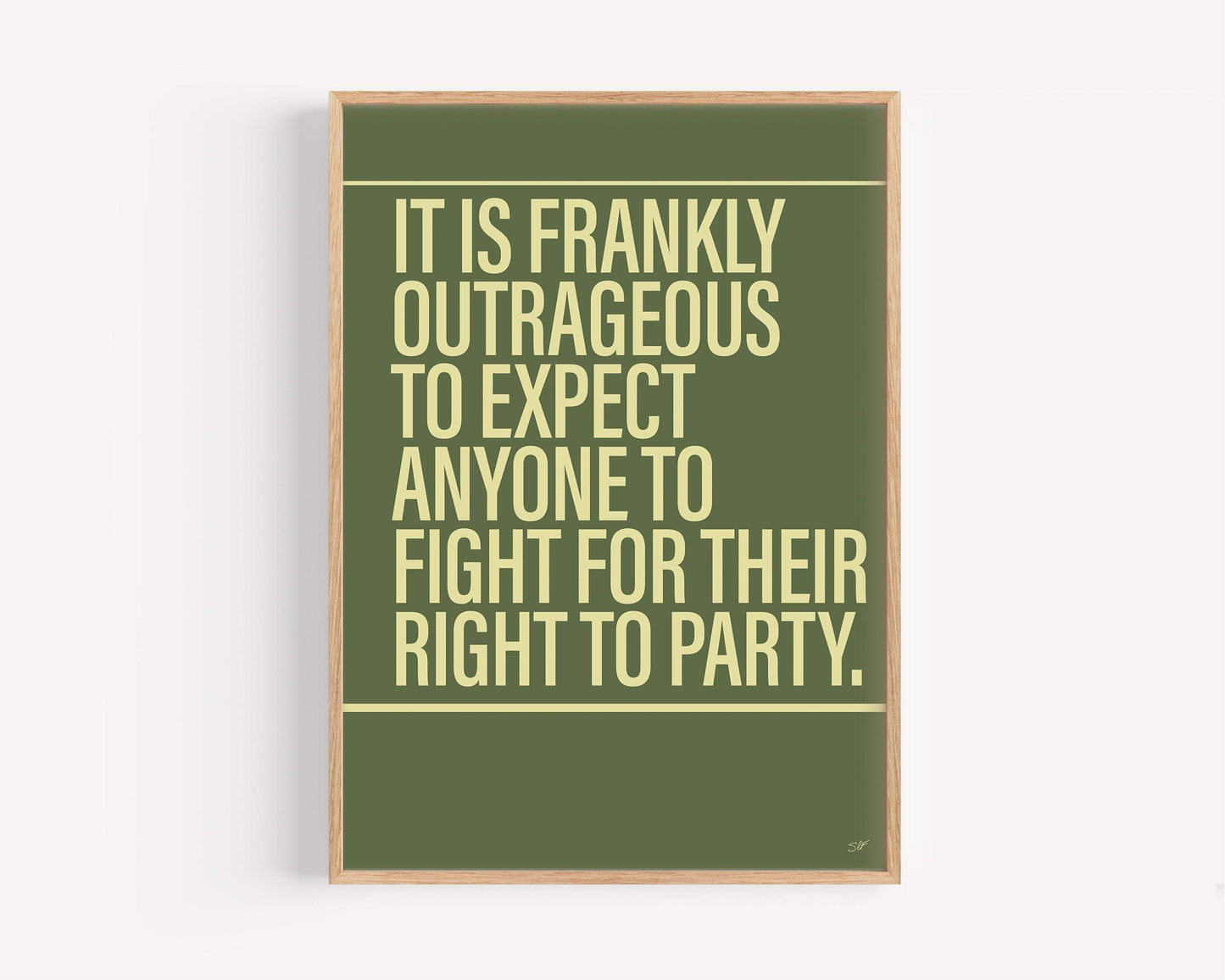Fight for the Right Alternative Lyrics Music Print | UK Wall Art