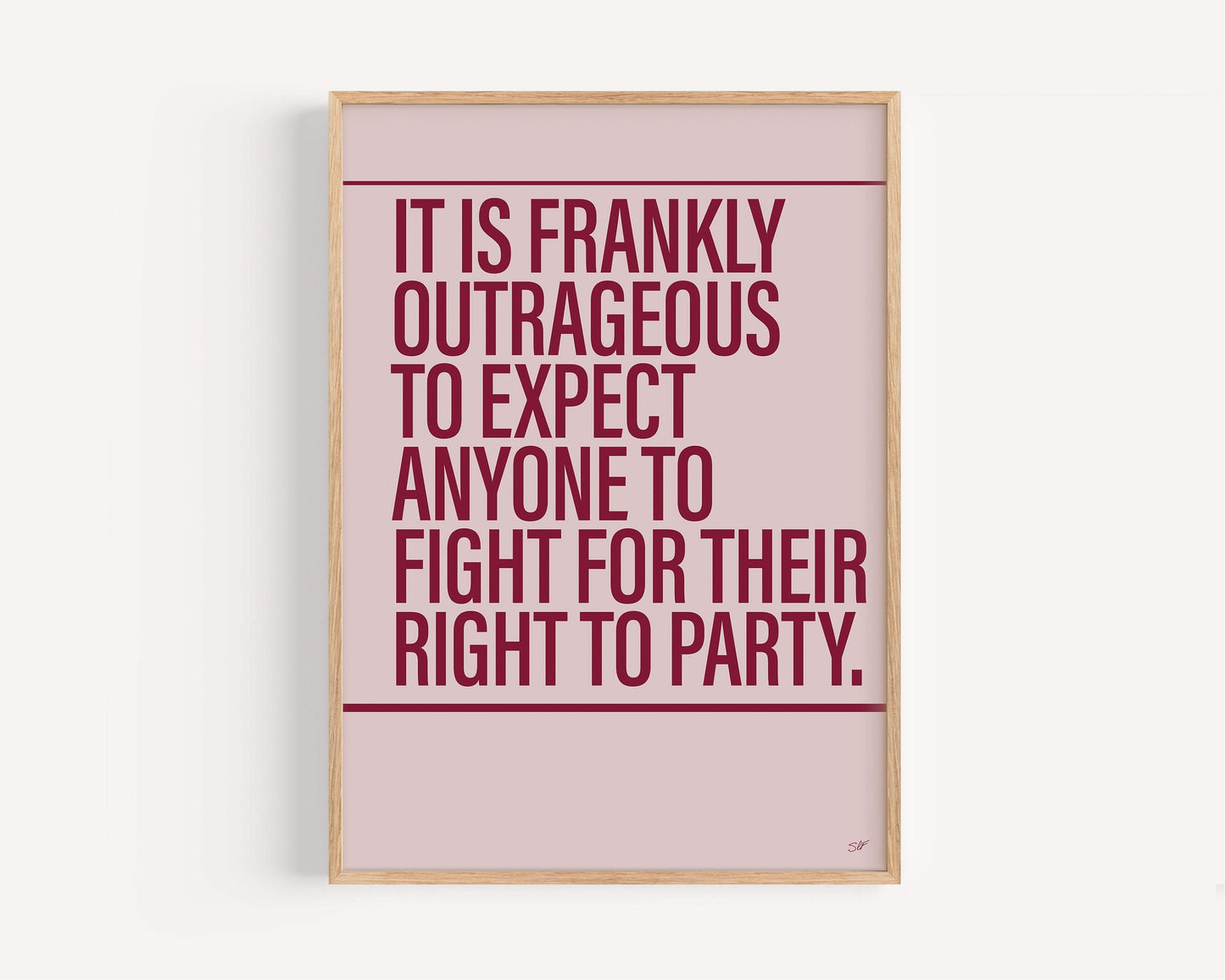 Fight for the Right Alternative Lyrics Music Print | UK Wall Art