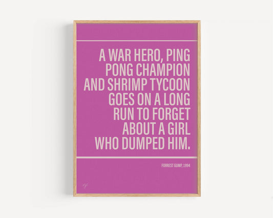 Forrest Gump Alternative TV and Film Print - Wholesale