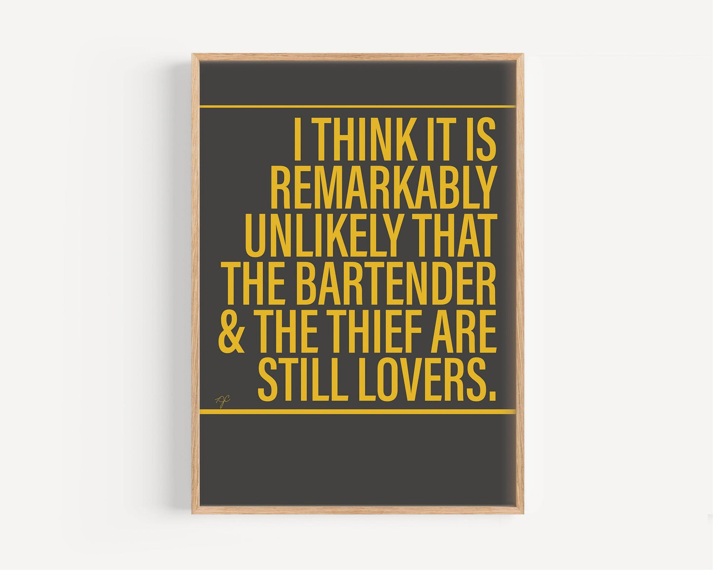 The Bartender and The Thief Stereophonics Alternative Lyrics Music Print | Song Lyric Wall Art UK | Striped Circle