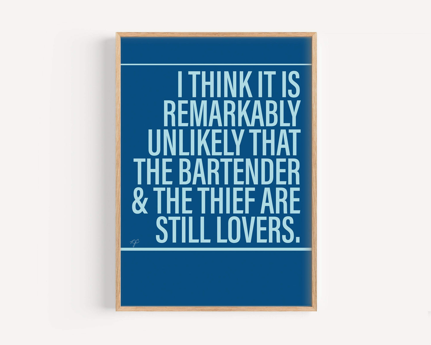 The Bartender and The Thief Stereophonics Alternative Lyrics Music Print | Song Lyric Wall Art UK | Striped Circle