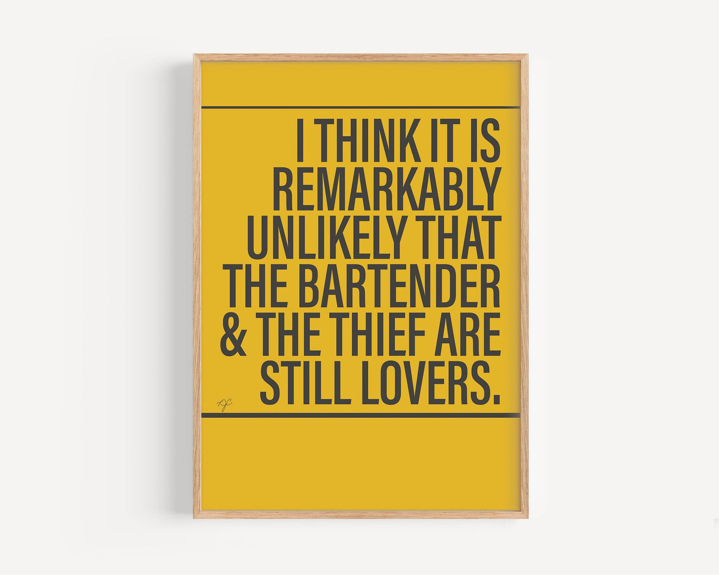 The Bartender and The Thief Stereophonics Alternative Lyrics Music Print | Song Lyric Wall Art UK | Striped Circle