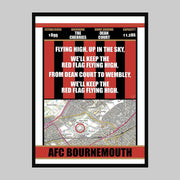 AFC Bournemouth Dean Court stadium print - Striped Circle