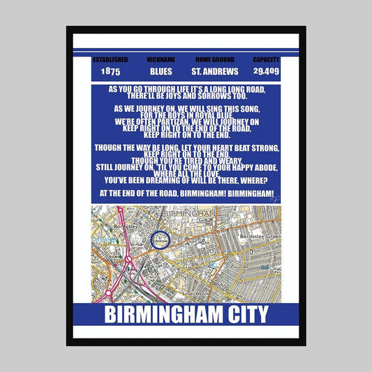 Birmingham City St Andrews stadium print - Striped Circle