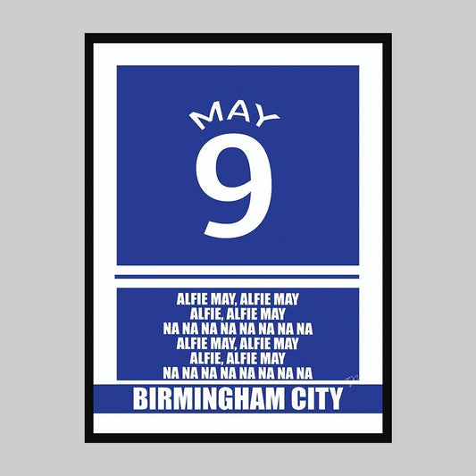 Birmingham City Alfie May print - Striped Circle