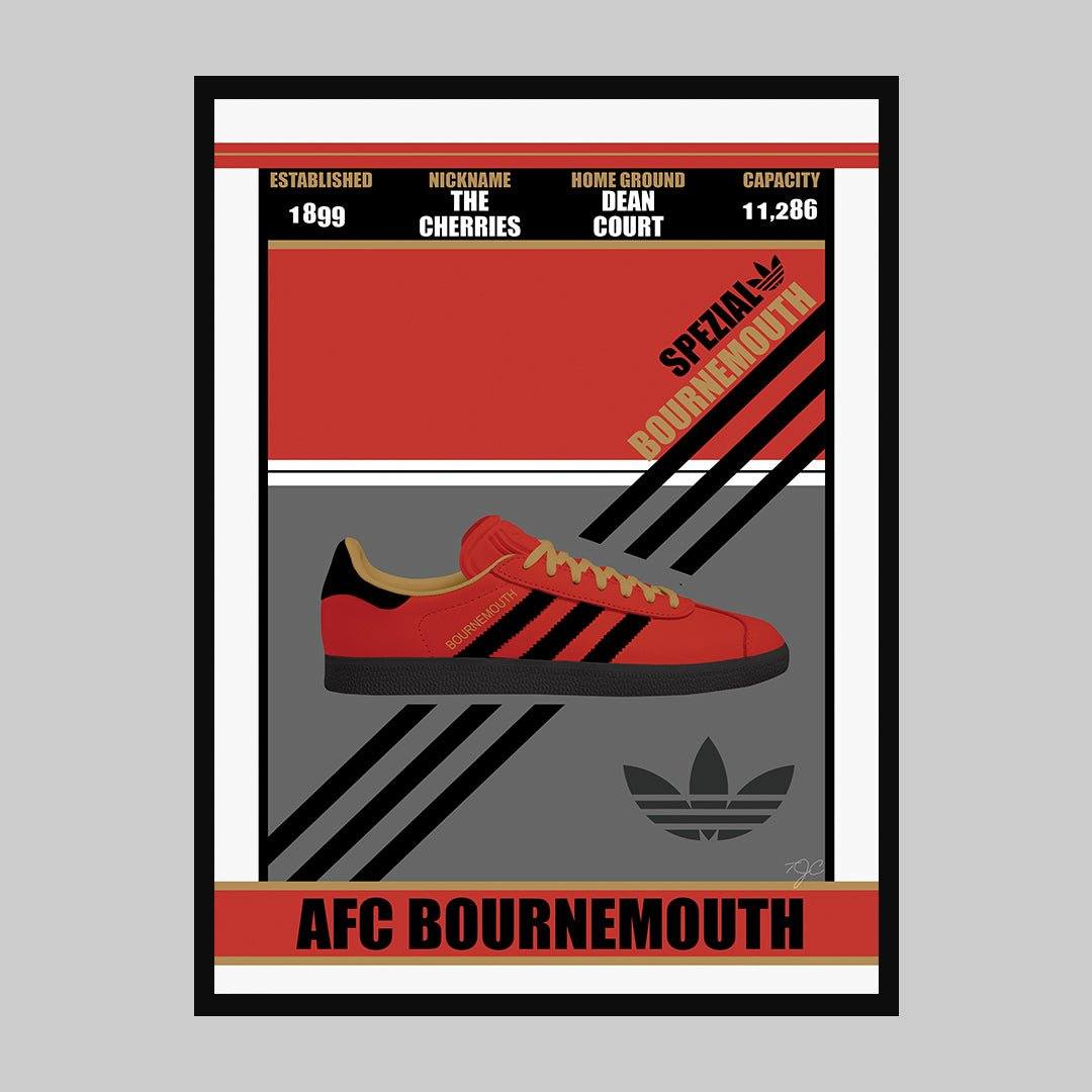 AFC Bournemouth Spezial trainer print - Striped CircleA5 (148mm x 210mm)