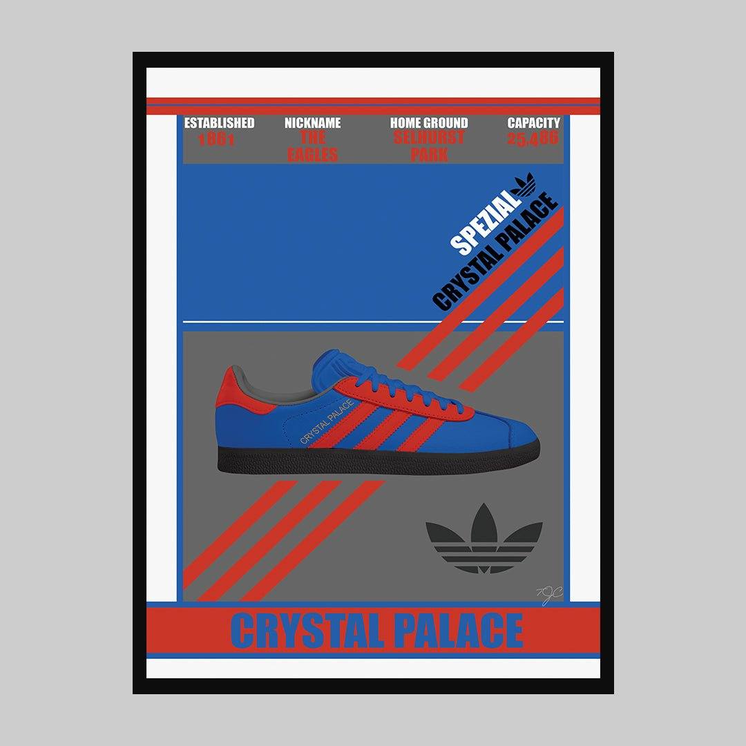 Crystal Palace Spezial trainer print - Striped CircleA5 (148mm x 210mm)