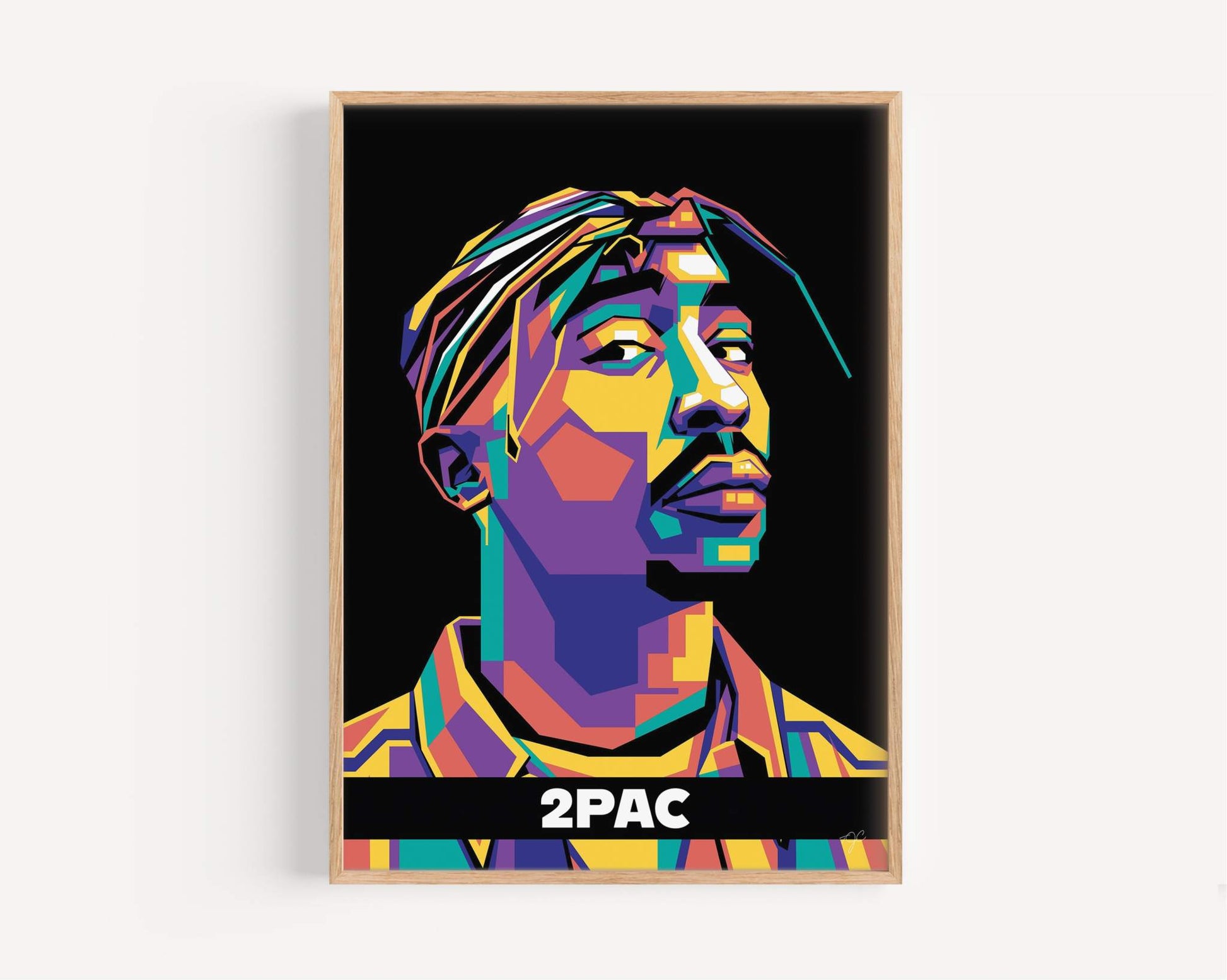 2Pac print produced on super high-quality matte luxury fine art paper.