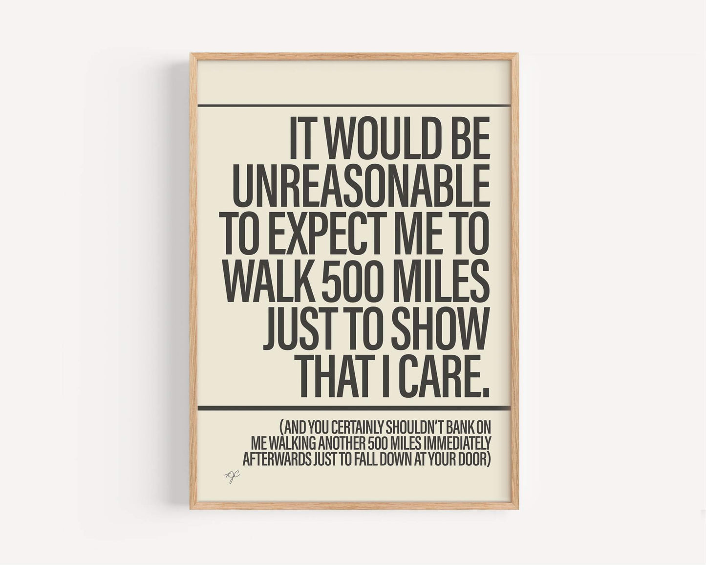 500 Miles - Framed Print