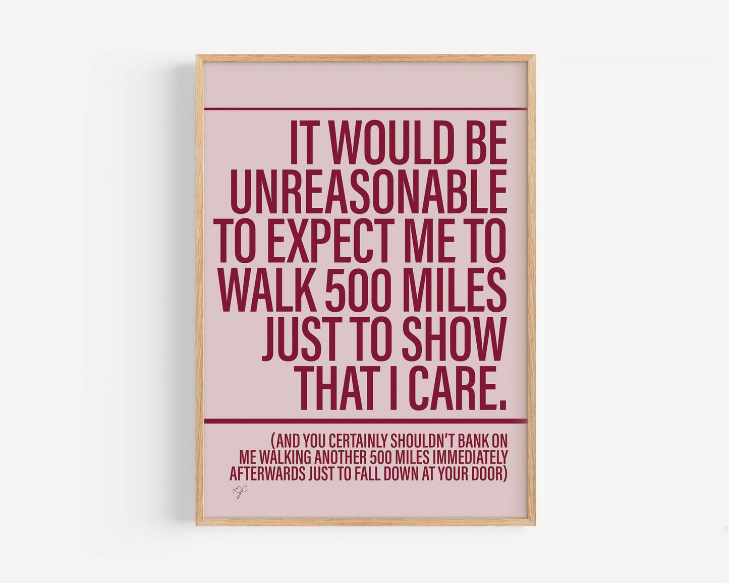 500 Miles - Framed Print