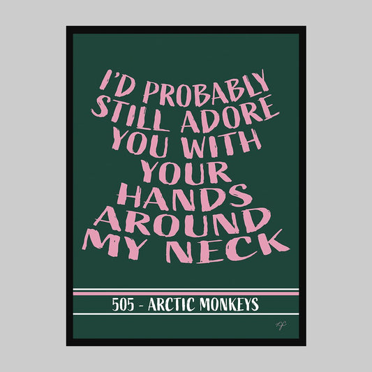 Arctic Monkeys 505 print - Striped CircleA4