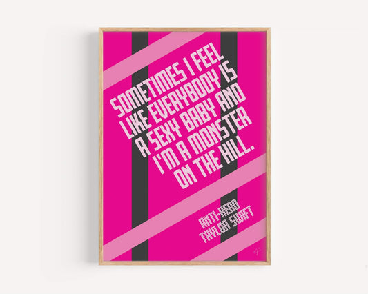 Anti hero - Taylor Swift - Art Print