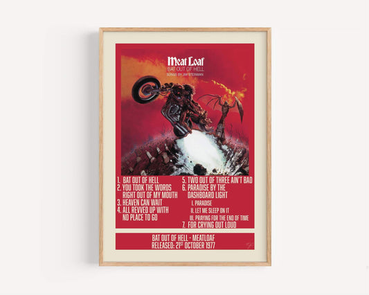 Bat Out of Hell - Meatloaf - Album Print