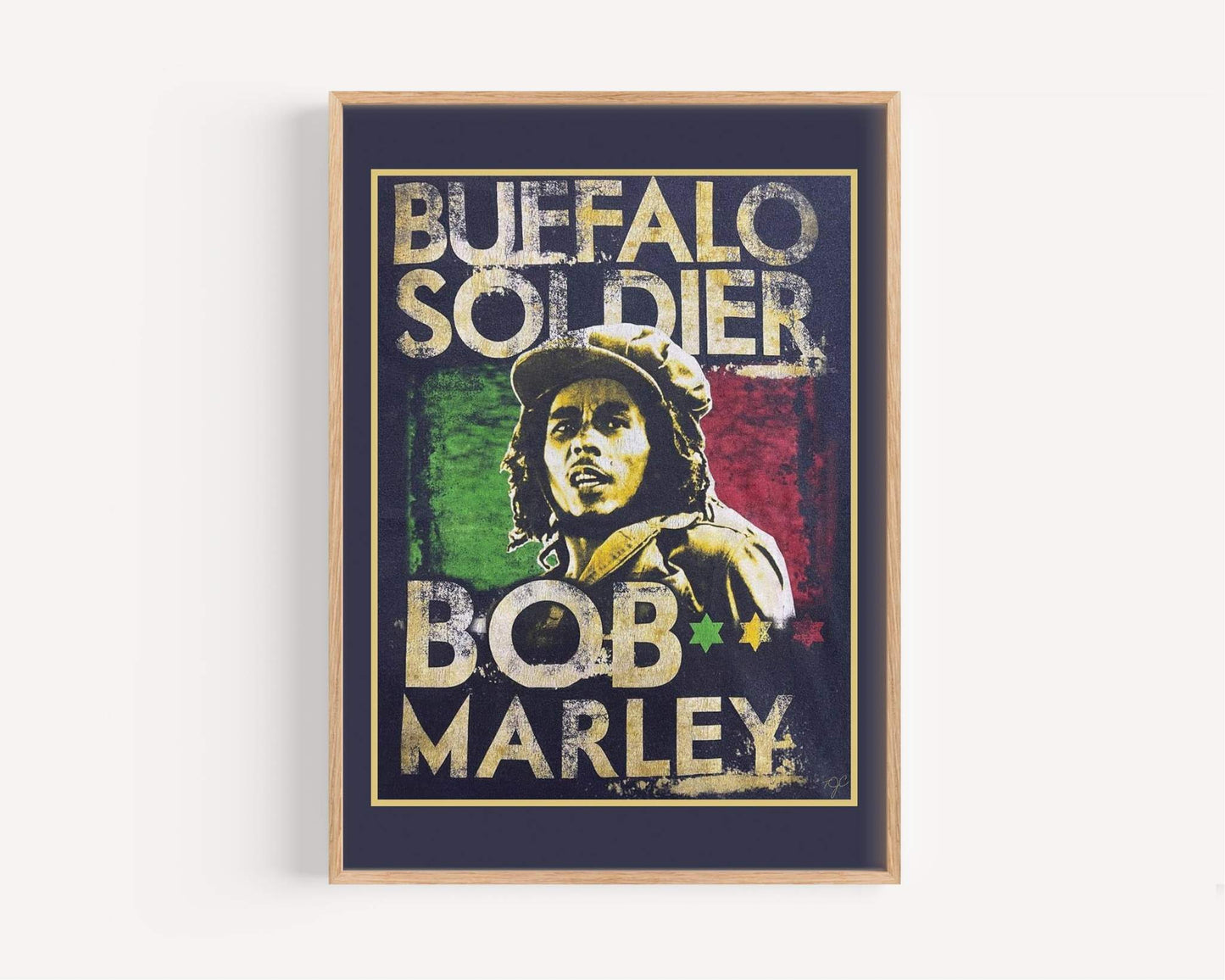 Bob Marley Buffalo Soldier print