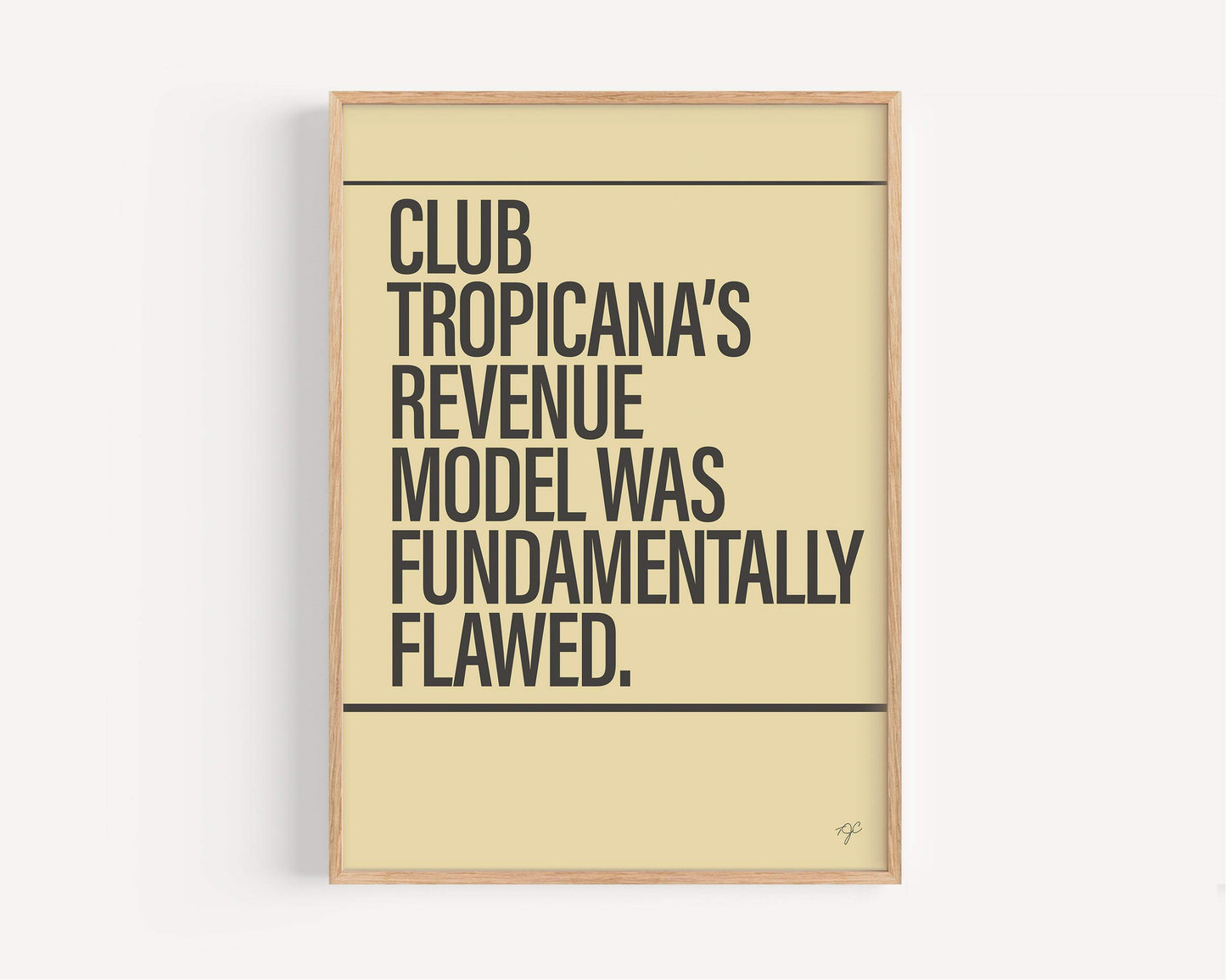 Club Tropicana Wham Simplified Alternative Lyrics Music Print | Song Lyric Wall Art UK | Striped Circle