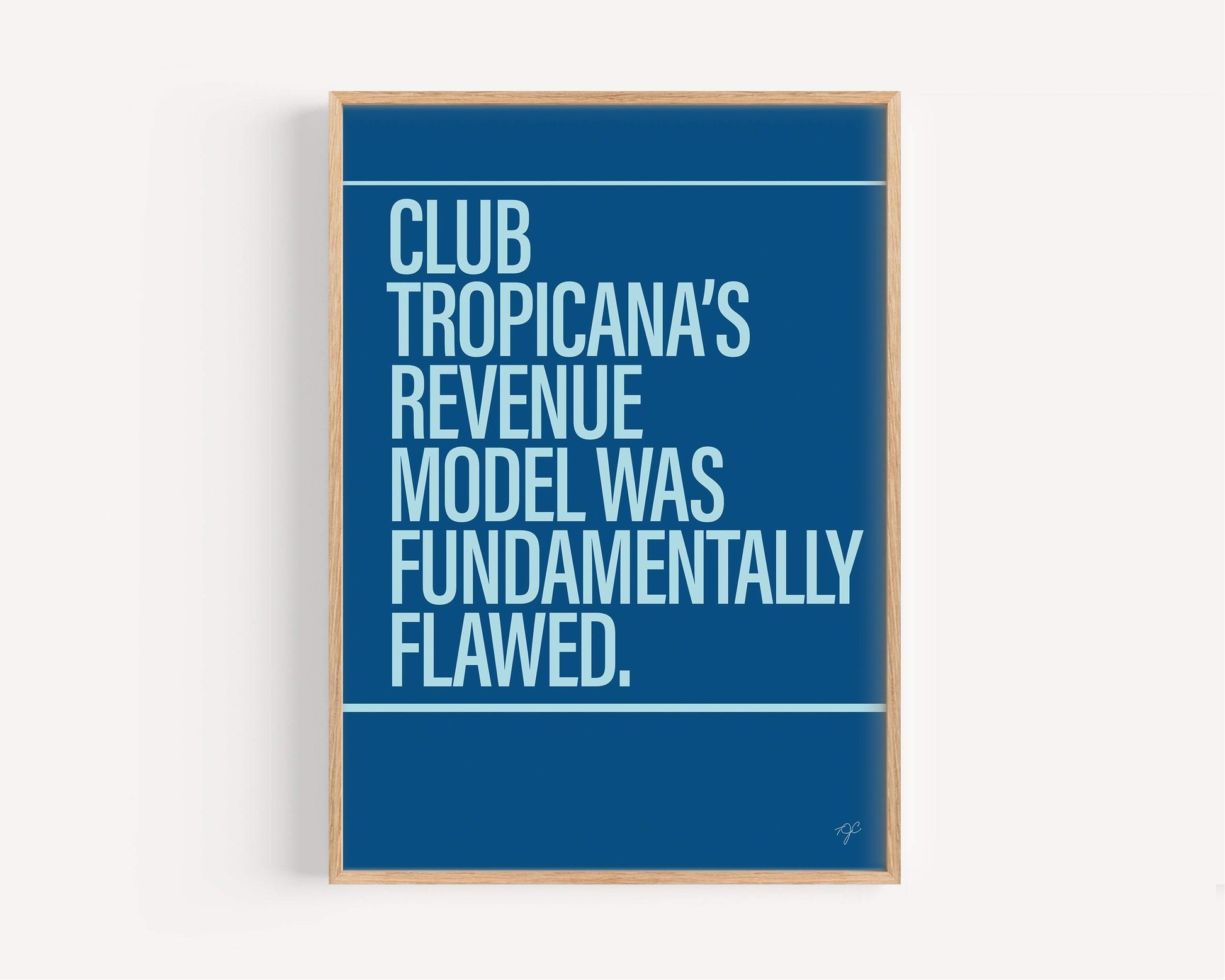Club Tropicana Wham Simplified Alternative Lyrics Music Print | Song Lyric Wall Art UK | Striped Circle