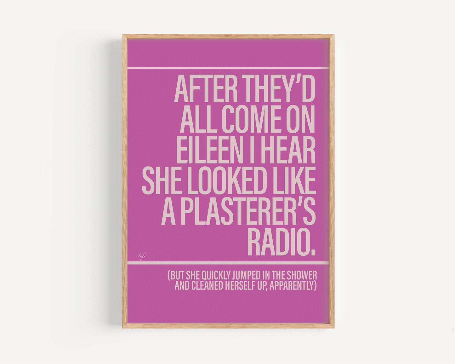 Come On Eileen print