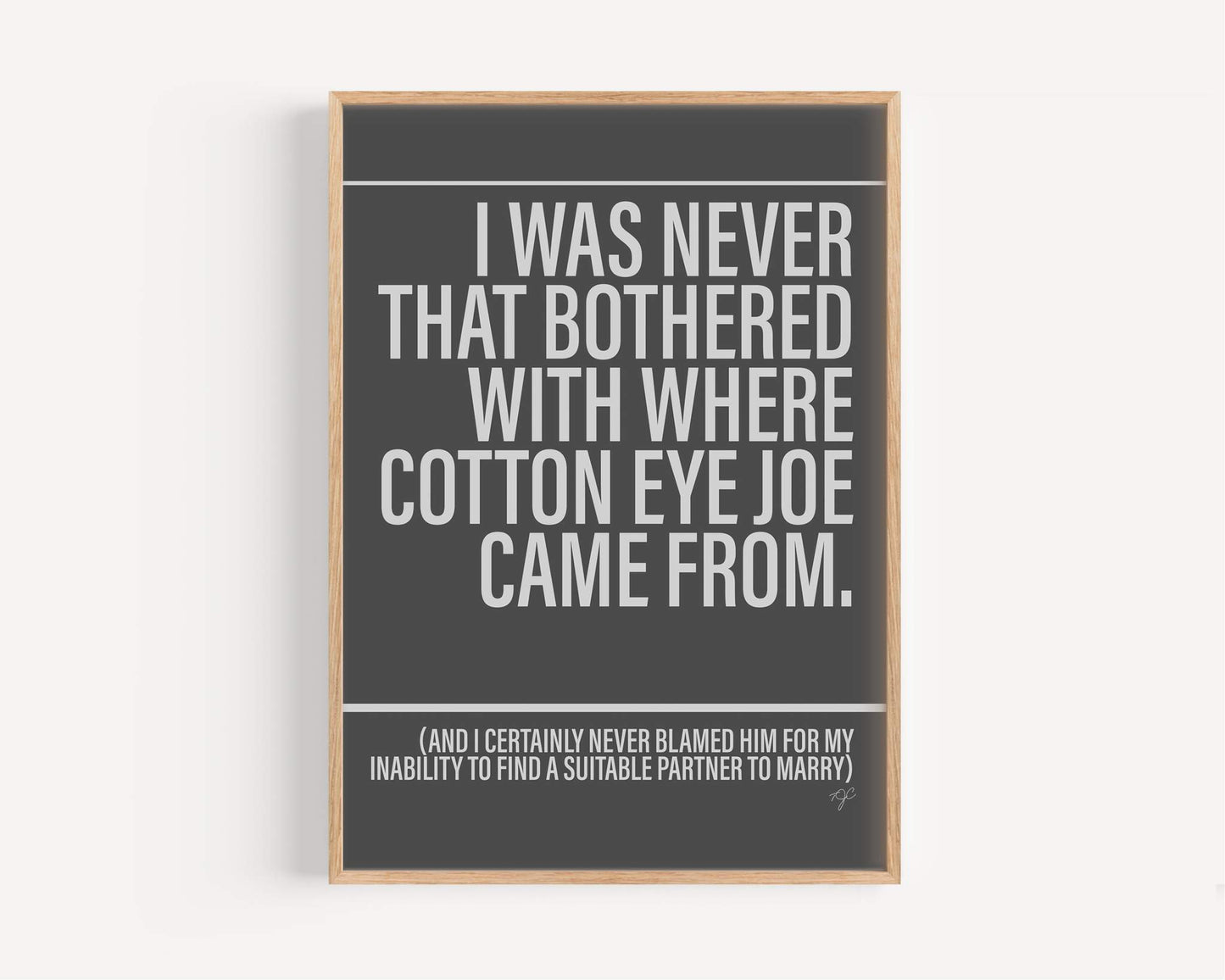 Cotton Eye Joe print