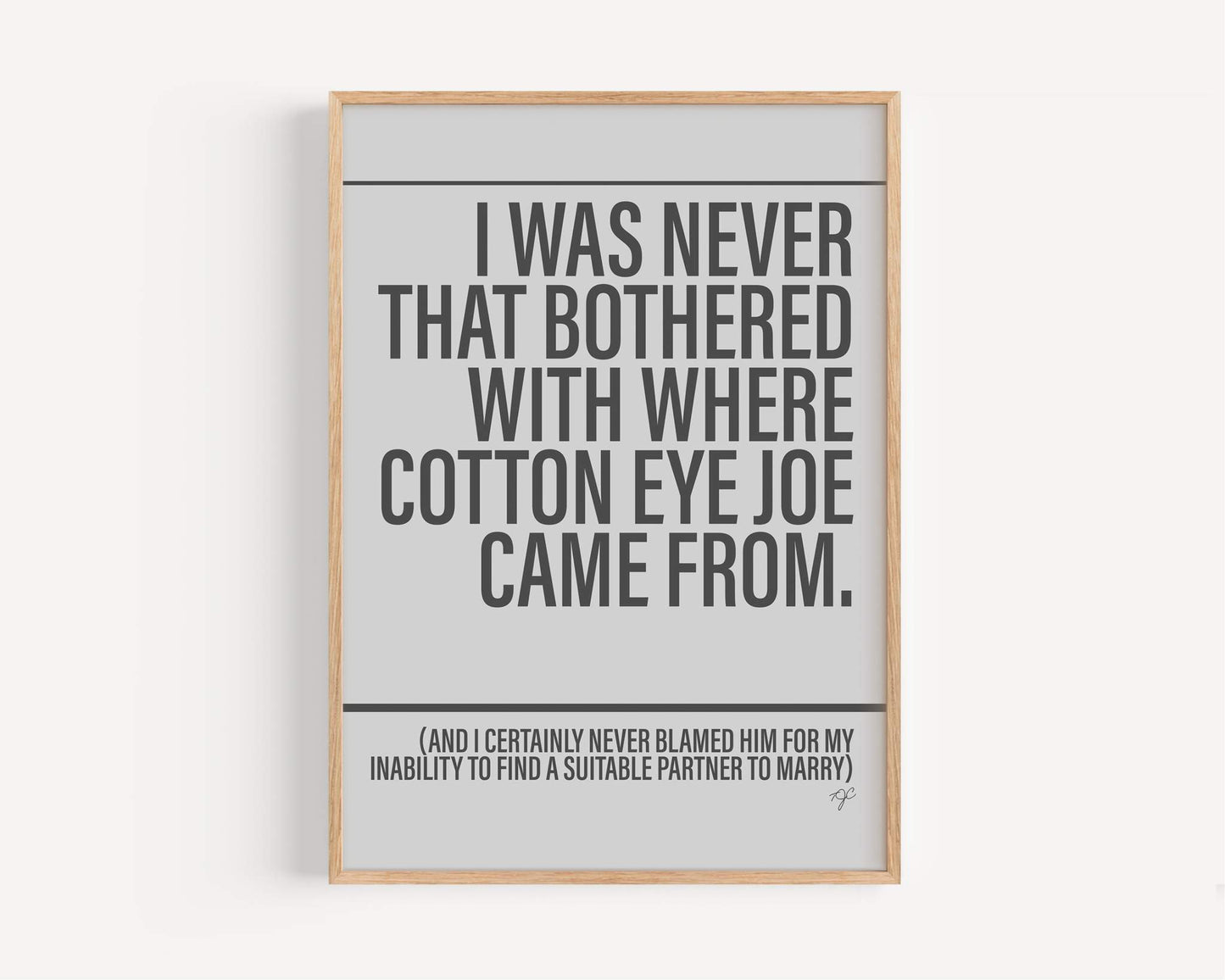 Cotton Eye Joe print