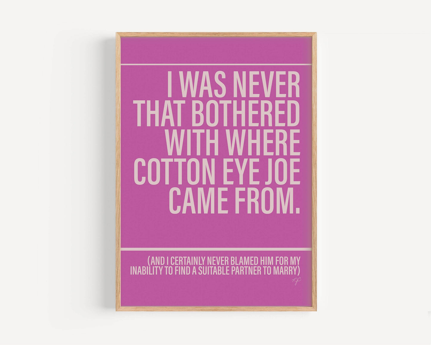 Cotton Eye Joe print
