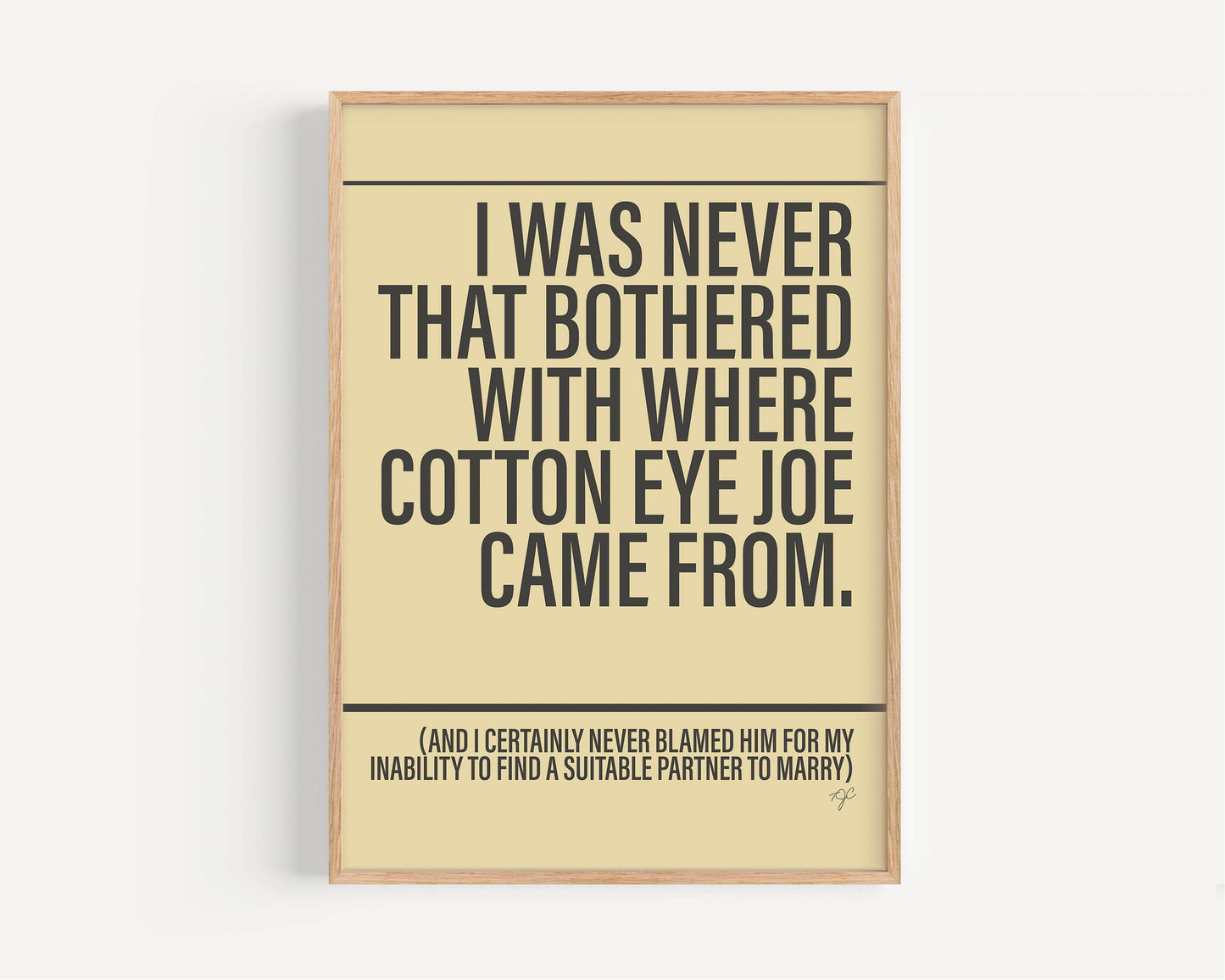 Cotton Eye Joe print