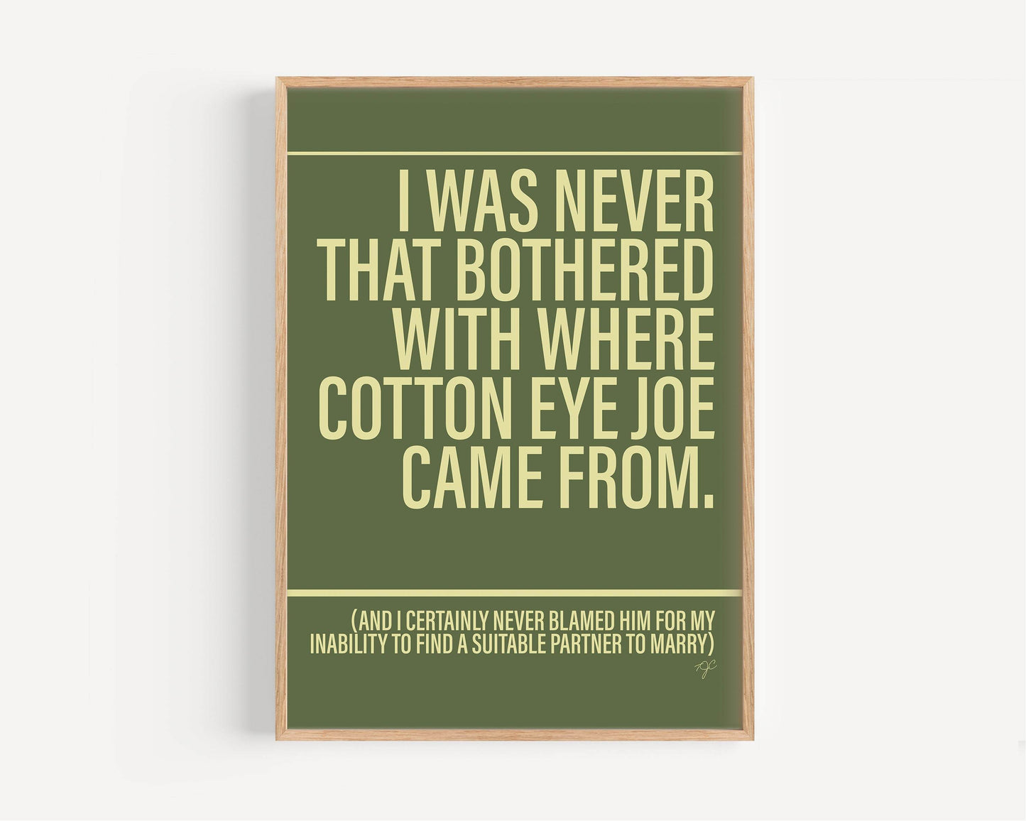 Cotton Eye Joe print
