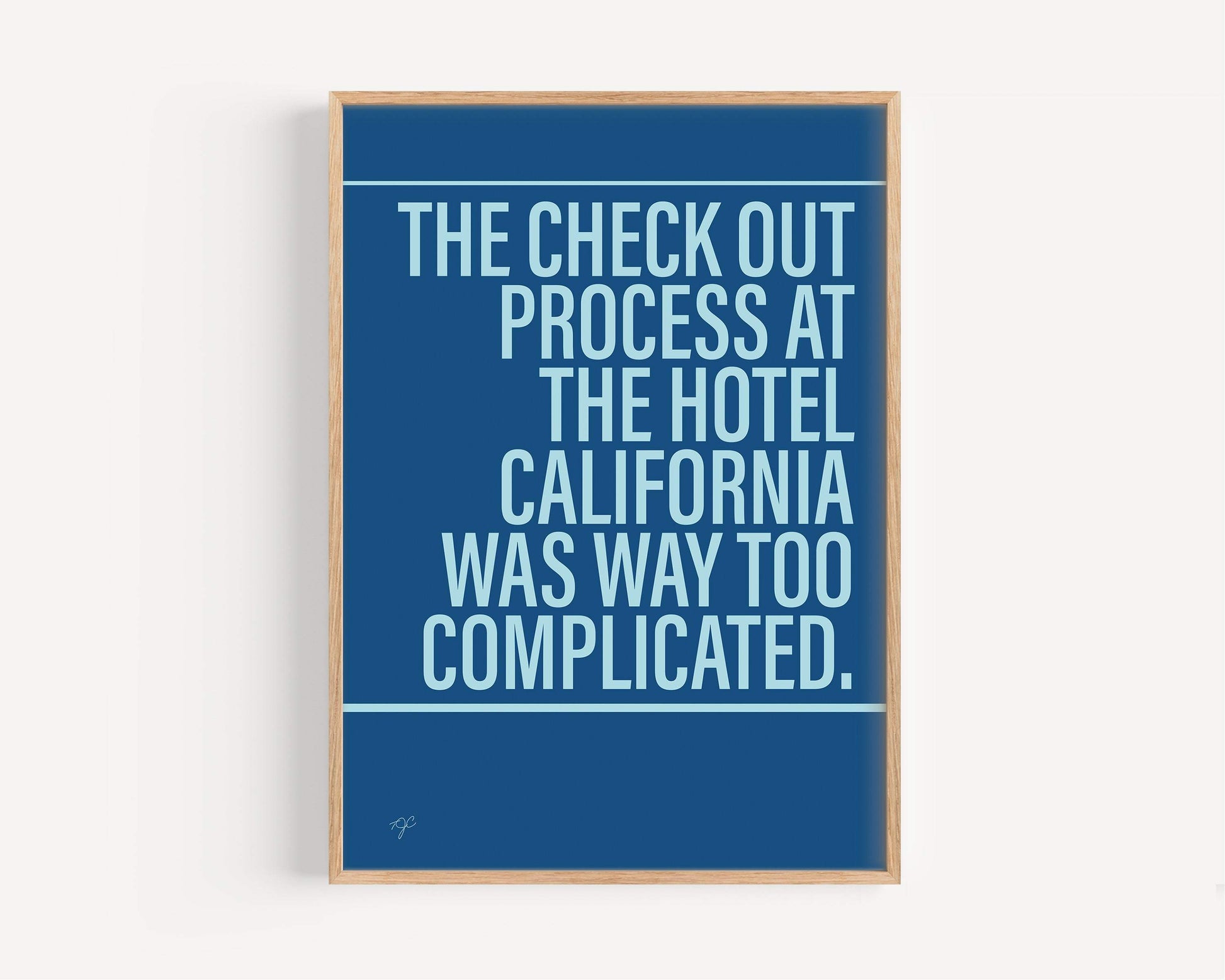 Hotel California Eagles Alternative Lyrics Music Print | Song Lyric Wall Art UK | Striped Circle