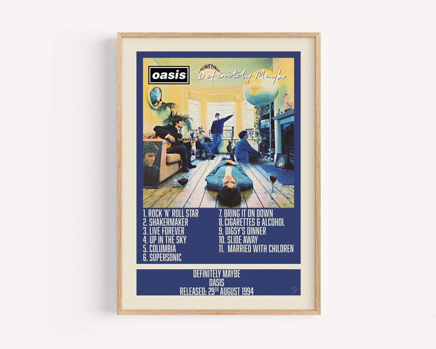 Oasis Album Art - Definitely Maybe Print