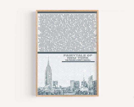 Fairytale of New York - The Pogues & Kirsty MacColl - Art print