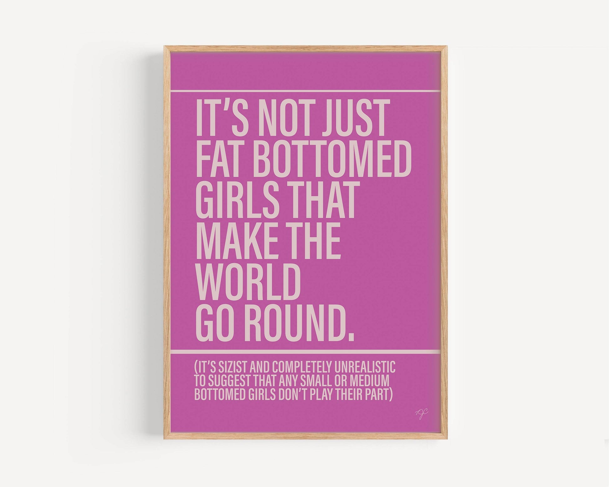 Fat Bottomed Girls Queen Alternative Lyrics Music Print | Song Lyric Wall Art UK | Striped Circle