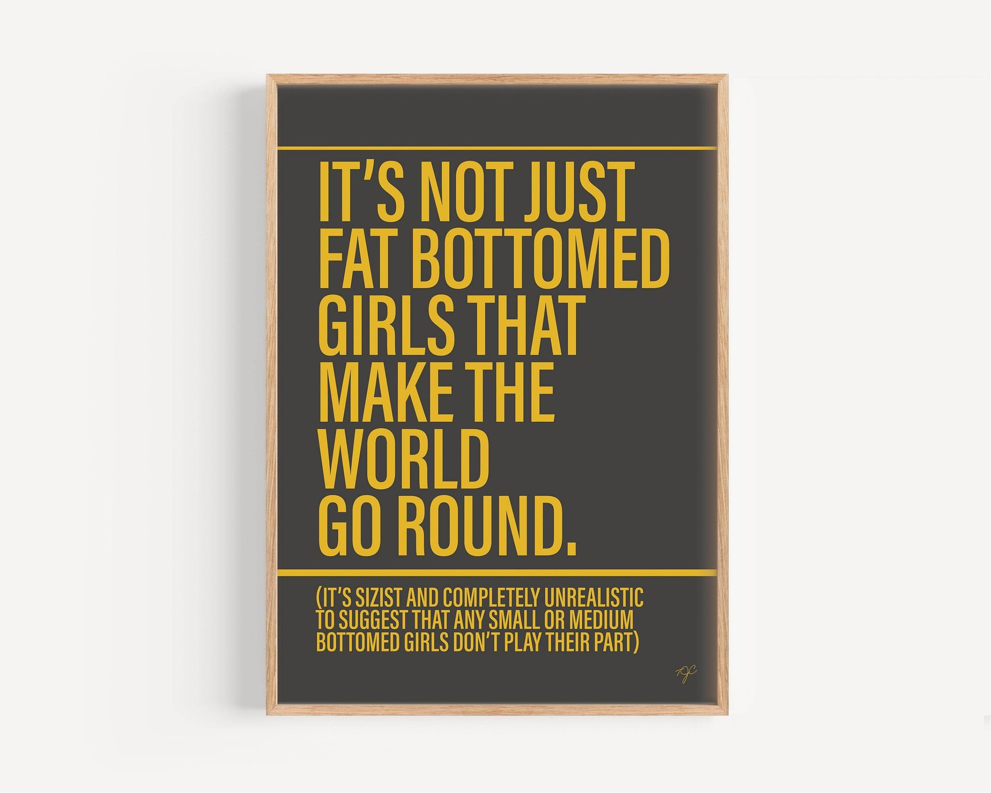 Fat Bottomed Girls Queen Alternative Lyrics Music Print | Song Lyric Wall Art UK | Striped Circle