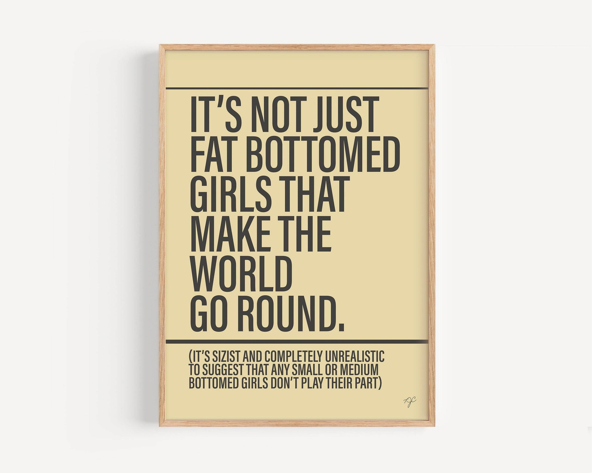 Fat Bottomed Girls Queen Alternative Lyrics Music Print | Song Lyric Wall Art UK | Striped Circle