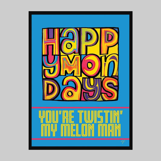 Happy Mondays Step On print - Striped Circle