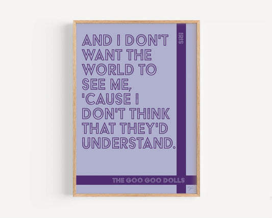 Iris The Goo Goo Dolls - Art Print