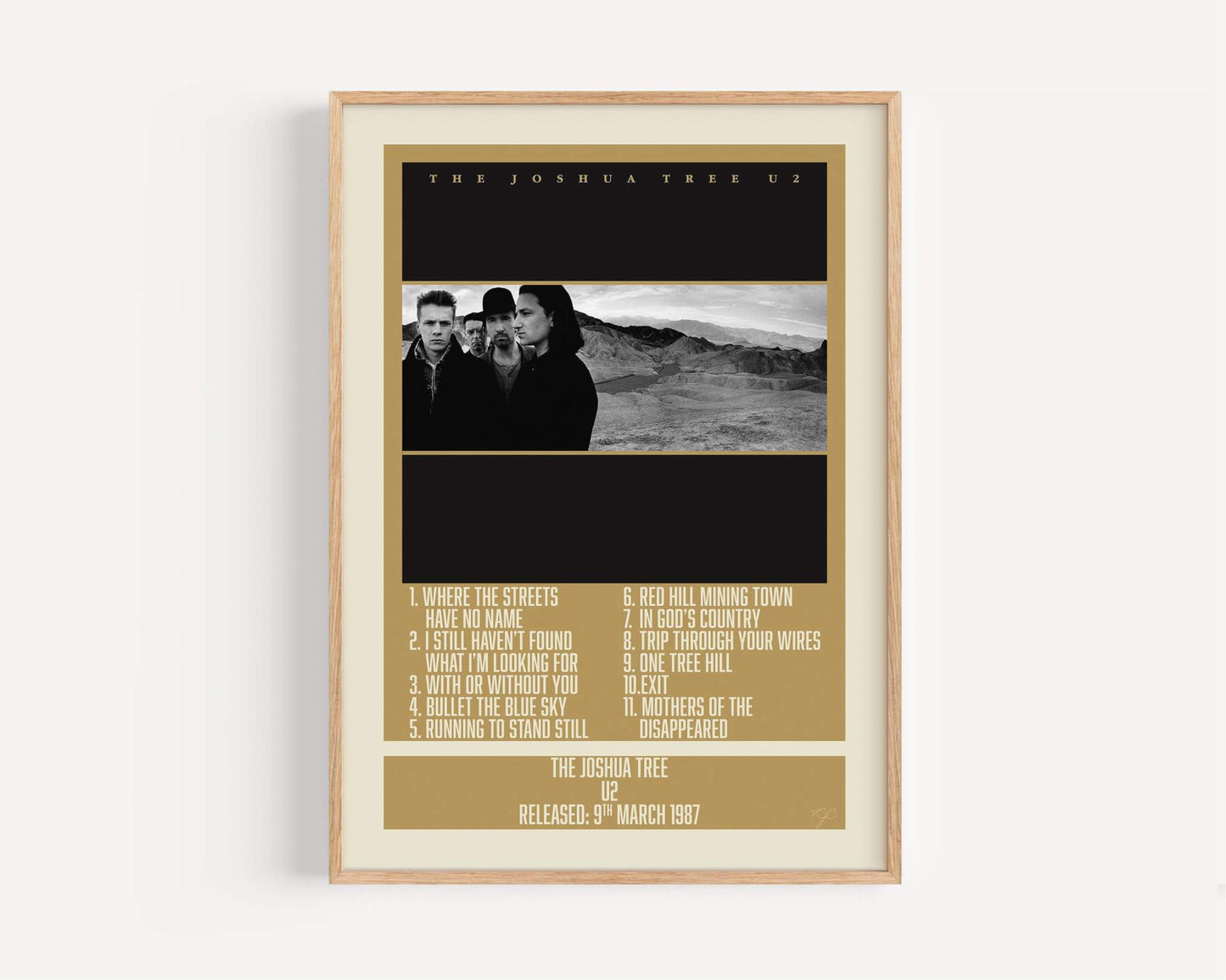 The Joshua Tree - U2 - Album Print