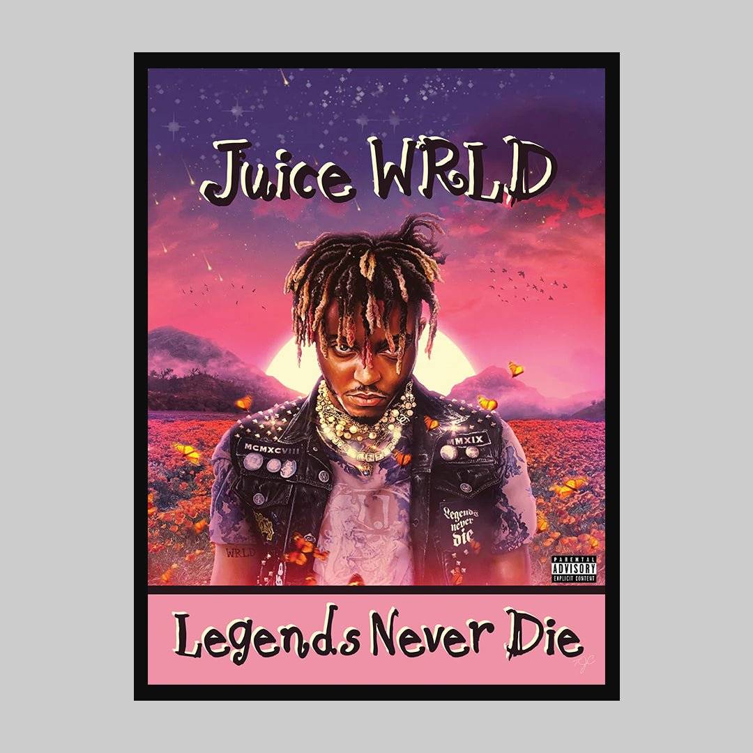 Juice WRLD Legends Never Die print - Striped Circle